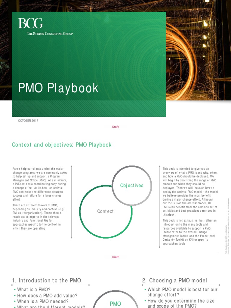 Pmo Playbook Oct2017 Pdf Governance Leadership