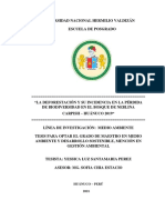 Tesis. La Deforestación y Su Incidencia en La Pérdida de Biodiversidad 2021