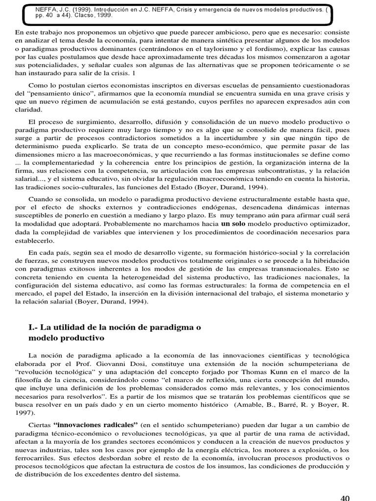 Nuevos Paradigmas Productivos en Crisis | PDF | Innovación | Paradigma