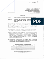 Circular. Proceso de Entrega de Paquetes Escolares para La Poblacion Victima Del Desplazamiento Forzado.