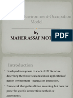 The Person-Environment-Occupation Model: by Maher Assaf Mot/Otr