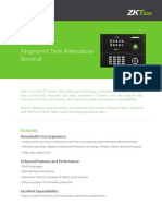 Fingerprint Time Attendance Terminal: Features