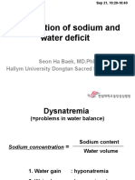 Calculation of Sodium and Water Deficit: Seon Ha Baek, MD - PHD Hallym University Dongtan Sacred Heart Hospital