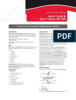 Dura. Cord & Dura. Sheet 40/100: Closed Cell Polyethylene Joint Formers & Back Up Material