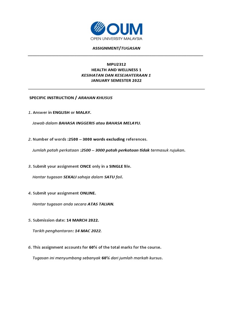 Health & Wellness Assignment | PDF | Cognitive Science | Health Sciences