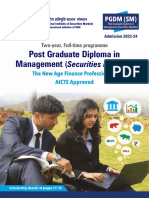 Post Graduate Diploma in Management: (Securities Markets)