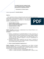 Implementação de circuitos lógicos para aritmética binária