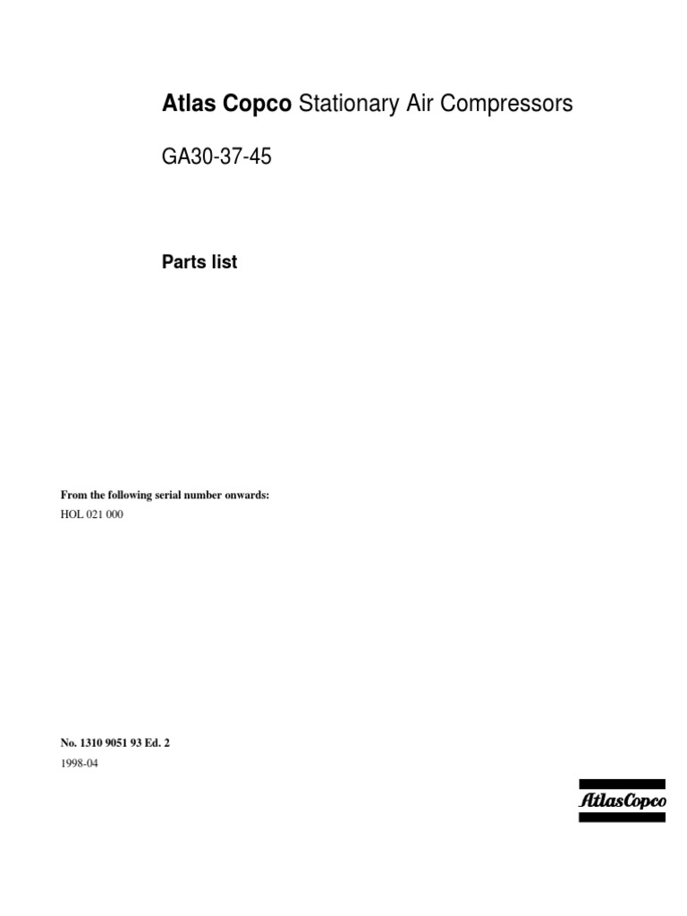 Quincy GA30GA45 Compressor Parts Manual PDF Valve Pipe (Fluid