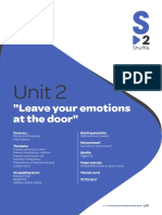 Unit 2: "Leave Your Emotions at The Door"
