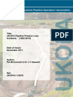 Title: UKOPA Pipeline Product Loss Incidents (1962-2010) : Report Number: UKOPA/11/0076 Issue: Final v1.0