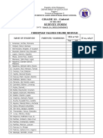 GRADE 10 - Gabriel Survey Form: Christian Values Online Module