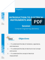 Introduction To Electrical Instruments and Concept Session: Course: Physics II