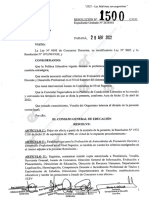 1500-22 CGE Deja Sin Efecto Res Nº 1972-22 CGE y Establece Citerios Para La Evaluación de Antecedentes de Formación Docente y Desarrollo Profesional en El Nivel Superior (P)