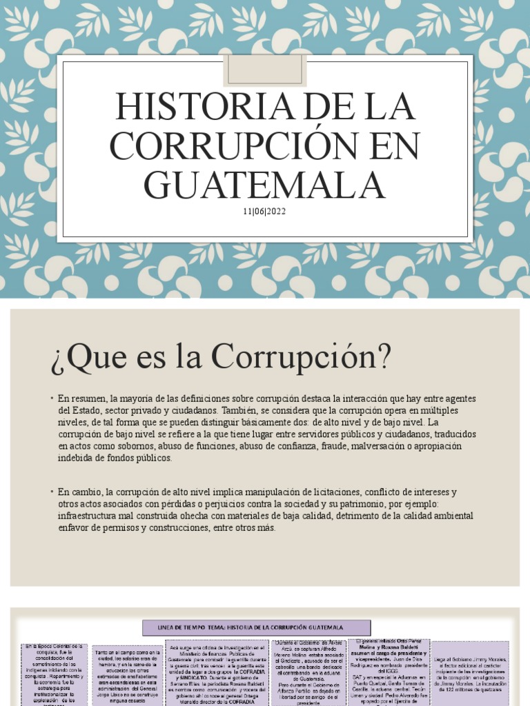 Historia de la corrupción en Guatemala | PDF | Corrupción política ...