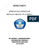 Dokumen Kerjasama Sekolah Dengan Orang Tua Siswa SD Negeri 2 Kutabuloh Kecamatan Meukek Kabupaten Aceh Selatan