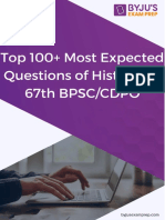 Most Expected BPSC History Questions