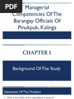 Managerial Competencies of The Barangay Officials of Pinukpuk