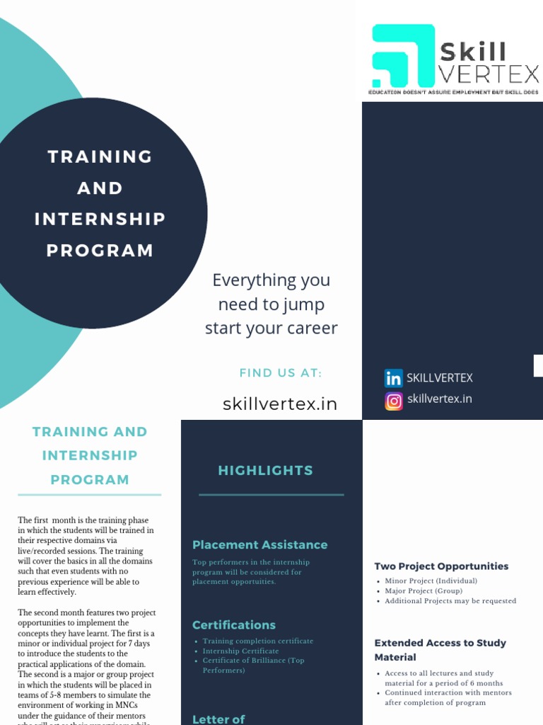 Training AND Internship Program: Everything You Need To Jump Start Your ...