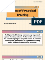 Types of Practical Training