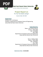 Project Report On Tic Tac Toe Game Using Java