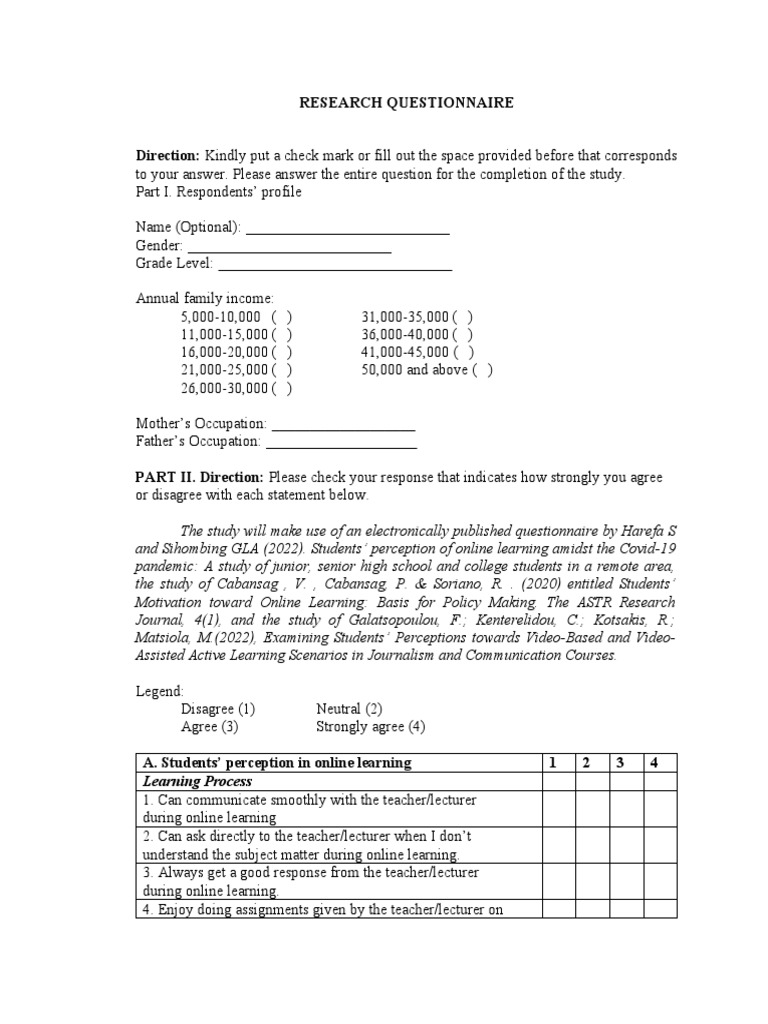 Research Questionnaire 7-26-2022 | PDF | Educational Technology | Teachers