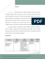 Training Description:: Training Program Design Worksheet