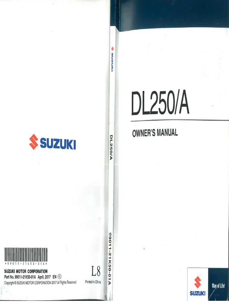 SUZUKI DL250 サービスマニュアル DL250A | PDF