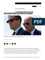 Confirmado La Conexion Biden Con Los Biolaboratorios Militares en Ucrania