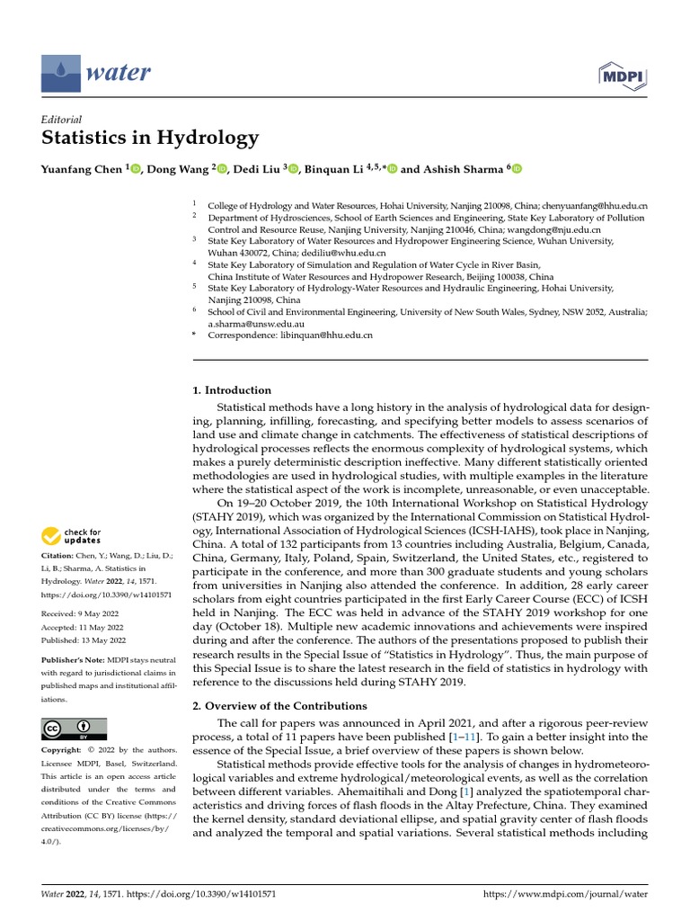 Statistics In Hydrology Pdf Statistics Flood