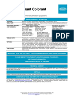 Tennant Colorant: Description - Colorant For Use in Tennant Urethane and Epoxy Systems