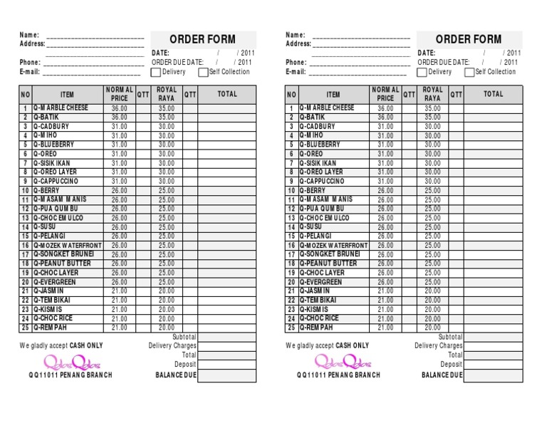 Order Form | PDF