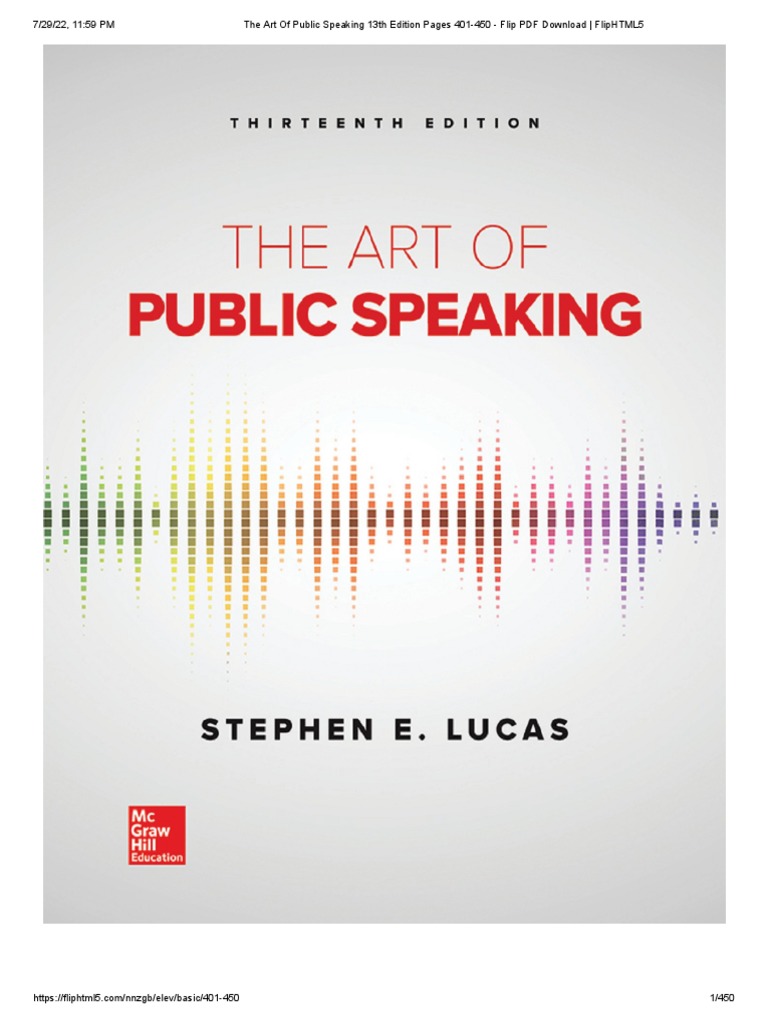 The Art of Public Speaking 13th Edition | PDF | Computers