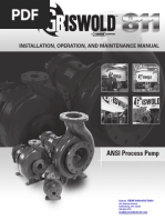 Installation, Operation, and Maintenance Manual: Ansi Process Pump