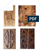 Pinturas rupestres e arte indígena brasileira.