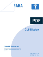 CL5 Display: Owner'S Manual