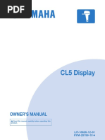 CL5 Display: Owner'S Manual