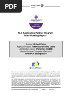 ALE Application Partner Program Inter-Working Report