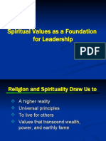 Spiritual Values For Leadership