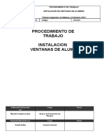 PROCEDIMIENTO DE TRABAJO INSTALACION DE VENTANA ALUMINIO