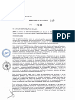 Resolución de Alcaldía #240 21.02.2019