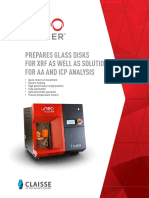 Prepares Glass Disks For XRF As Well As Solutions For Aa and Icp Analysis