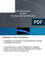 Data Warehouse CS 408 Concepts and Architectures
