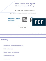 Square root law for price impact: Empirical evidence and theory