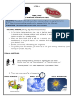 "Greetings" (Formal and Informal Greetings) : Level A1