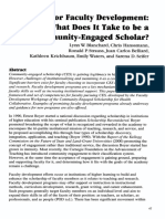 Models For Faculty Development: What Does It Take To Be A Community-Engaged Scholar?