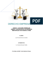 Derecho Empresarial: Nociones Generales y Distinción de Empresas