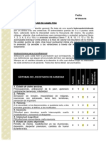 Escala de ansiedad de Hamilton (HAMA): evaluación y puntuación