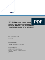 Analisis Pengaruh Kualitas Layanan