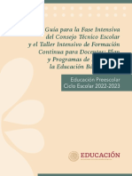 Guía Preescolar Fase Intensiva de CTE 2022-2023