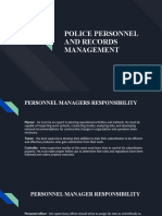 Police Personnel and Records Management
